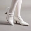 American Duchess Bellatrix Women's Edwardian Shoes (Soft Ivory) 1 American Duchess Bellatrix Women's Edwardian Shoes (Soft Ivory) -StrideOne Store Bellatrix Ivory OnFoot 1