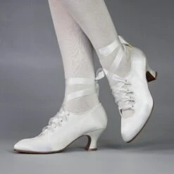 American Duchess Foxtrot Women's Edwardian Pump (Soft White) -StrideOne Store DSC00199 2