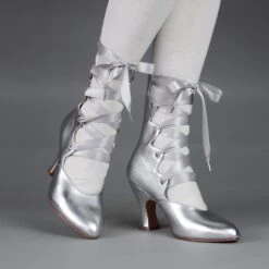 American Duchess Tango Women's Edwardian Boot (Silver)
