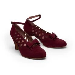 American Duchess PRE-ORDER Jessie Vintage Pumps (Wine Suede) 9 American Duchess PRE-ORDER Jessie Vintage Pumps (Wine Suede) -StrideOne Store NMSS 8597