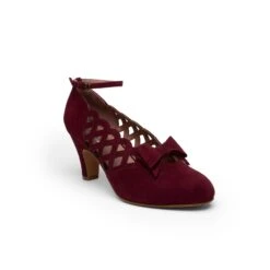American Duchess PRE-ORDER Jessie Vintage Pumps (Wine Suede) 10 American Duchess PRE-ORDER Jessie Vintage Pumps (Wine Suede) -StrideOne Store NMSS 8684