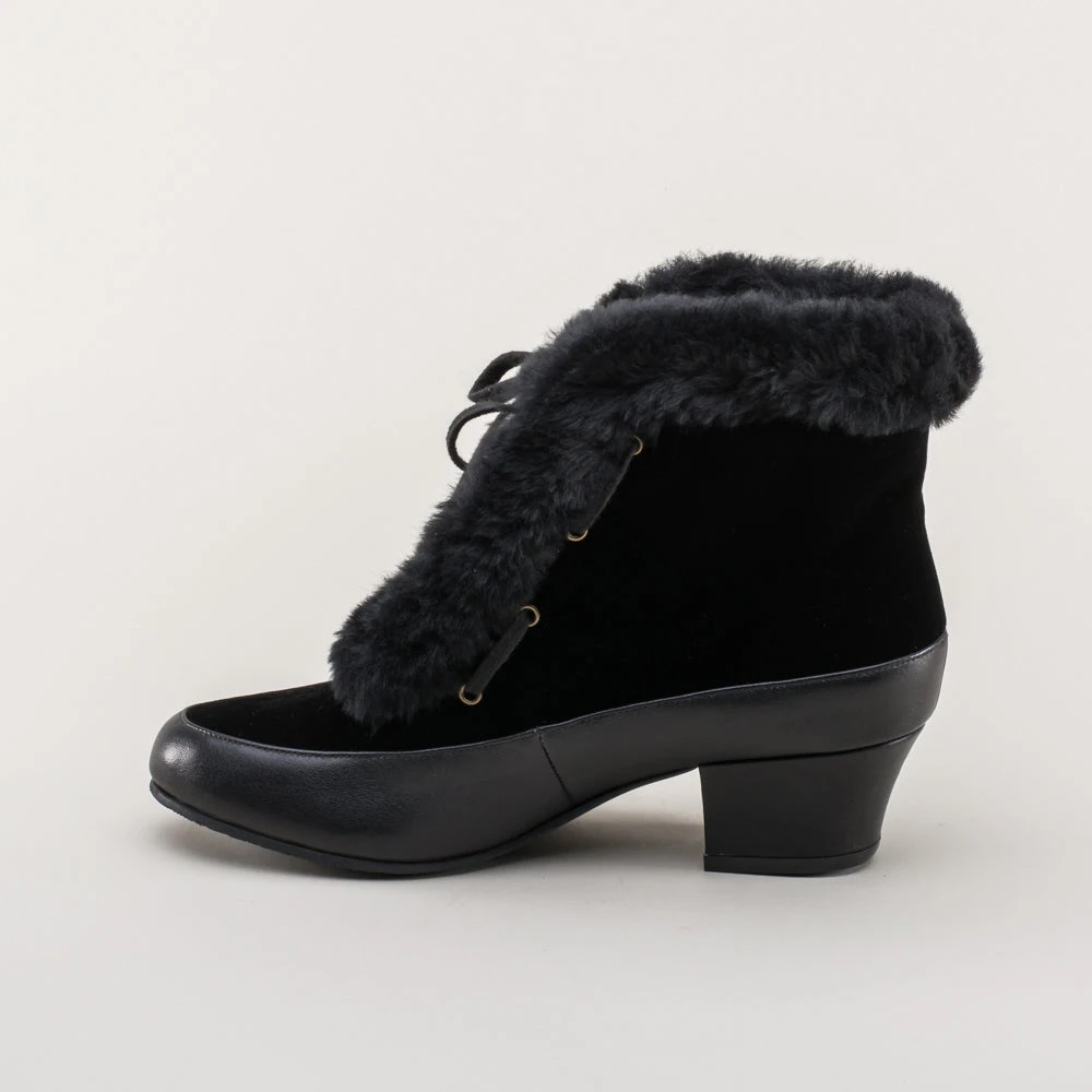 American Duchess Alpen Women's Retro Winter Booties (Black) 12 American Duchess Alpen Women's Retro Winter Booties (Black) - Image 10