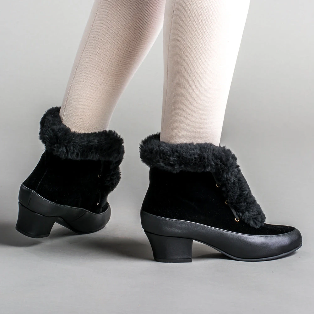 American Duchess Alpen Women's Retro Winter Booties (Black) 5 American Duchess Alpen Women's Retro Winter Booties (Black) - Image 3