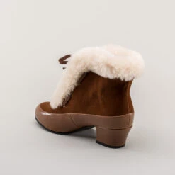 American Duchess Alpen Women's Retro Winter Booties (Brown/Ivory) -StrideOne Store alpen retro winter booties brown ivory 6