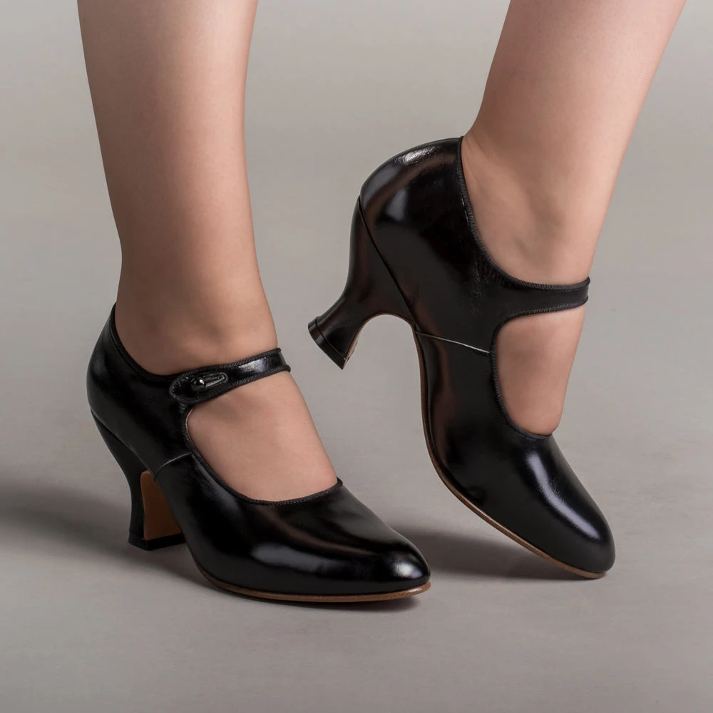 American Duchess Anna May Women's 1920s Mary Jane High Heels (Black) 3 American Duchess Anna May Women's 1920s Mary Jane High Heels (Black)