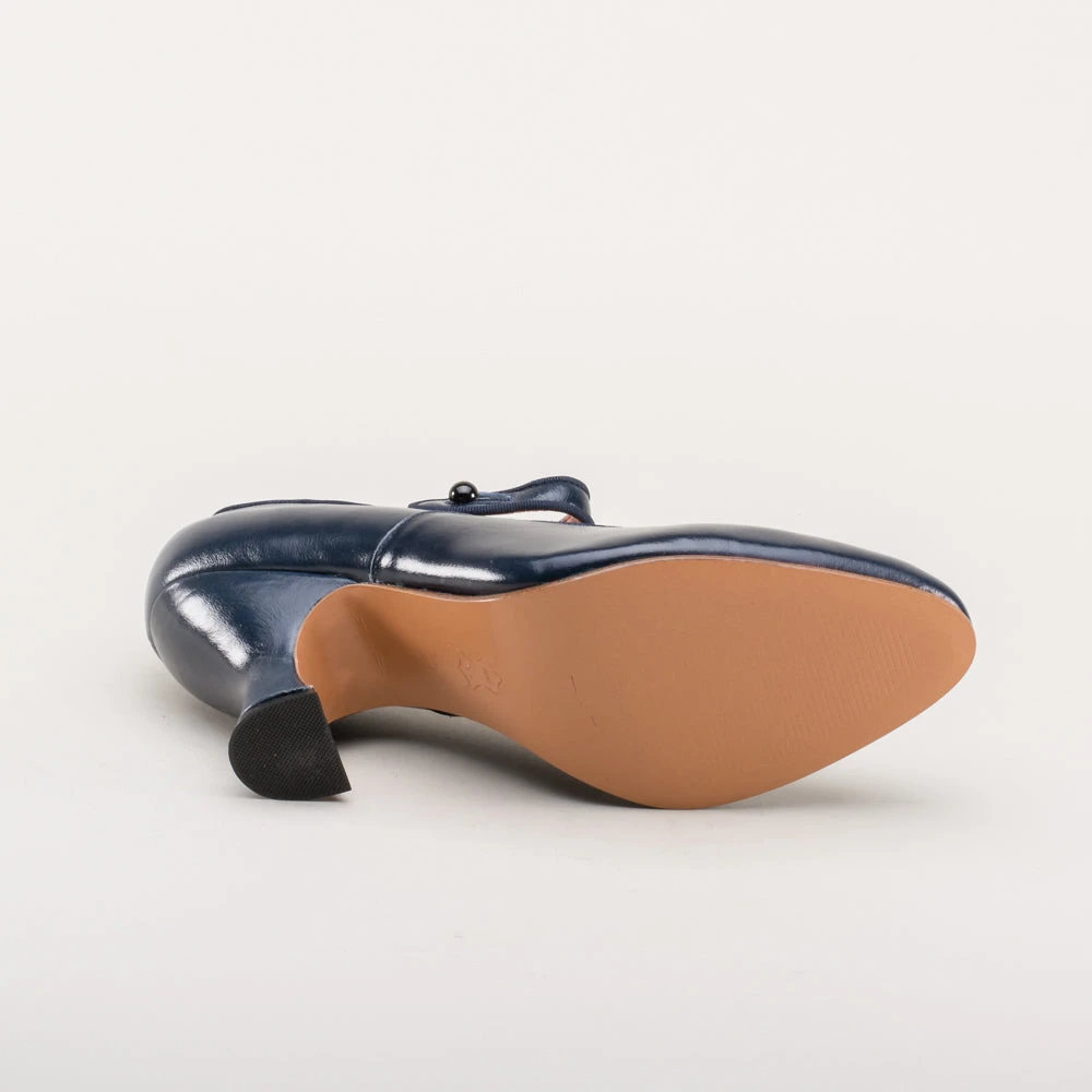 American Duchess Anna May Women's 1920s Mary Jane High Heels (Navy) 15 American Duchess Anna May Women's 1920s Mary Jane High Heels (Navy) - Image 13