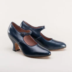 American Duchess Anna May Women's 1920s Mary Jane High Heels (Navy) 19 American Duchess Anna May Women's 1920s Mary Jane High Heels (Navy) -StrideOne Store anna may 1920s mary jane high heels navy w