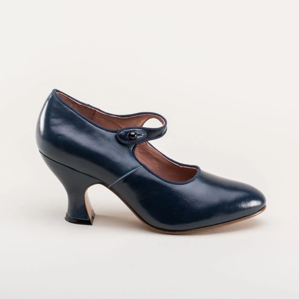 American Duchess Anna May Women's 1920s Mary Jane High Heels (Navy) 8 American Duchess Anna May Women's 1920s Mary Jane High Heels (Navy) - Image 6
