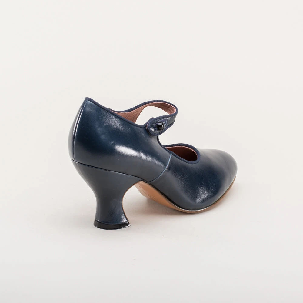 American Duchess Anna May Women's 1920s Mary Jane High Heels (Navy) 9 American Duchess Anna May Women's 1920s Mary Jane High Heels (Navy) - Image 7