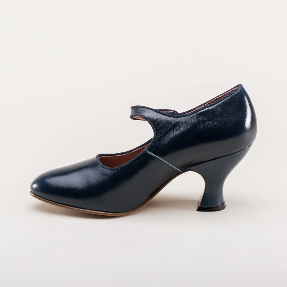 American Duchess Anna May Women's 1920s Mary Jane High Heels (Navy) 12 American Duchess Anna May Women's 1920s Mary Jane High Heels (Navy) - Image 10