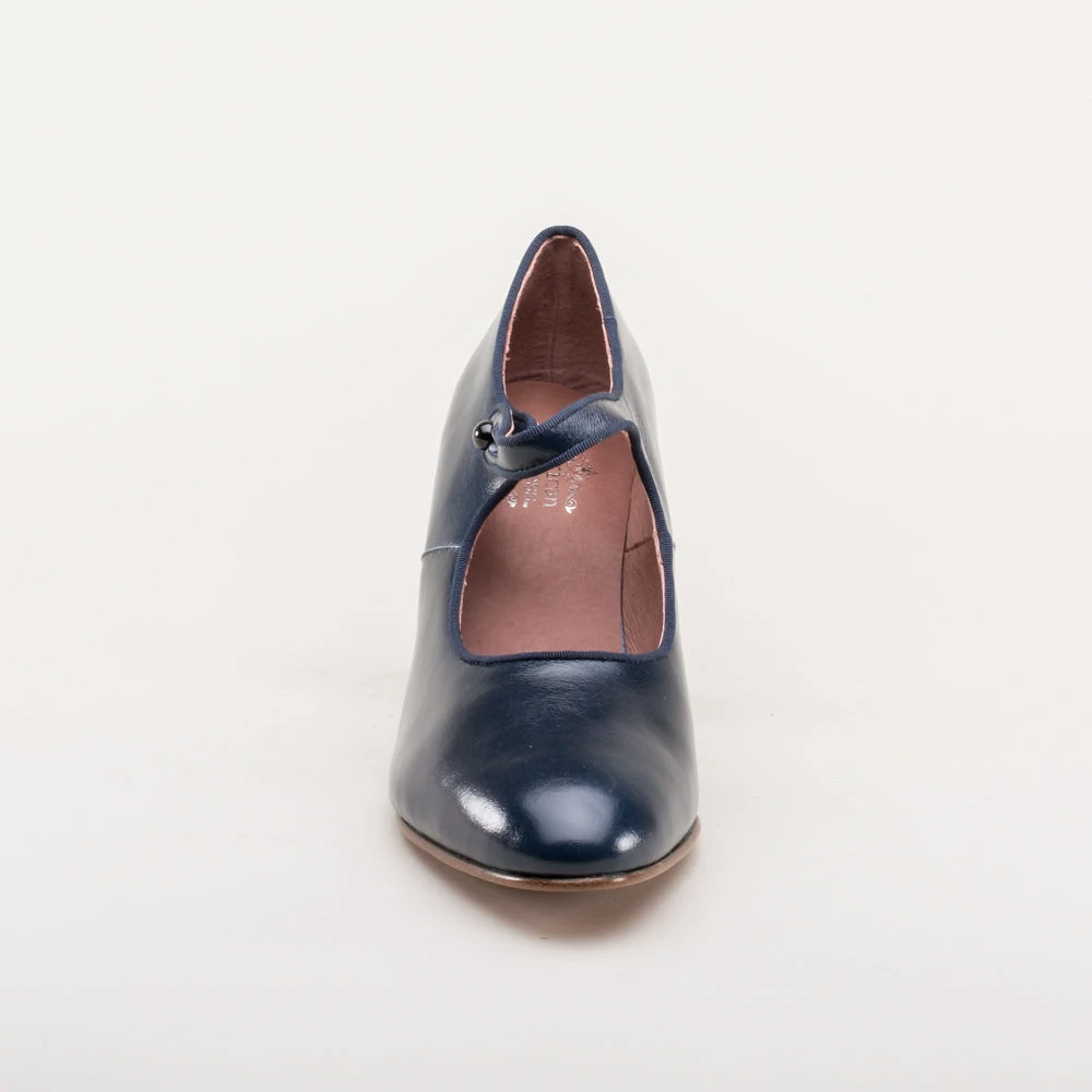 American Duchess Anna May Women's 1920s Mary Jane High Heels (Navy) 14 American Duchess Anna May Women's 1920s Mary Jane High Heels (Navy) - Image 12