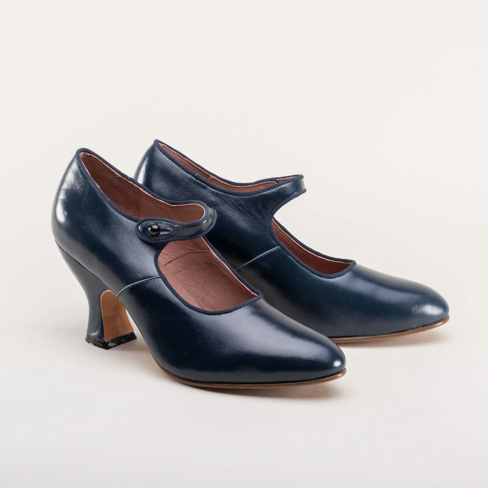American Duchess Anna May Women's 1920s Mary Jane High Heels (Navy) 6 American Duchess Anna May Women's 1920s Mary Jane High Heels (Navy) - Image 4