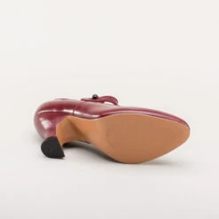 American Duchess Anna May Women's 1920s Mary Jane High Heels (Oxblood) -StrideOne Store anna may 1920s mary jane high heels oxblood w 10
