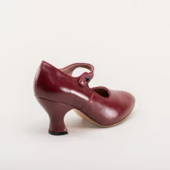 American Duchess Anna May Women's 1920s Mary Jane High Heels (Oxblood) -StrideOne Store anna may 1920s mary jane high heels oxblood w 4