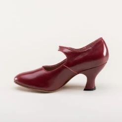 American Duchess Anna May Women's 1920s Mary Jane High Heels (Oxblood) -StrideOne Store anna may 1920s mary jane high heels oxblood w 7