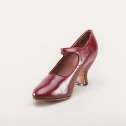 American Duchess Anna May Women's 1920s Mary Jane High Heels (Oxblood) -StrideOne Store anna may 1920s mary jane high heels oxblood w 8