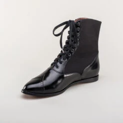 American Duchess Anne Women's Boots (Black) -StrideOne Store anne edwardian lace up boots black 8