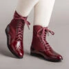 American Duchess Anne Women's Boots (Oxblood) -StrideOne Store anne edwardian lace up boots oxblood of
