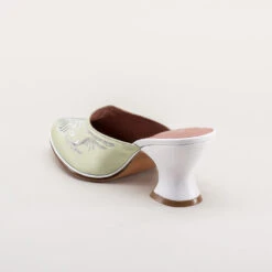 American Duchess Antoinette Women's 18th Century Mules (Green) 23 American Duchess Antoinette Women's 18th Century Mules (Green) -StrideOne Store antoinette 18th century mules green 6