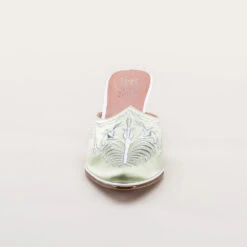 American Duchess Antoinette Women's 18th Century Mules (Green) 26 American Duchess Antoinette Women's 18th Century Mules (Green) -StrideOne Store antoinette 18th century mules green 9