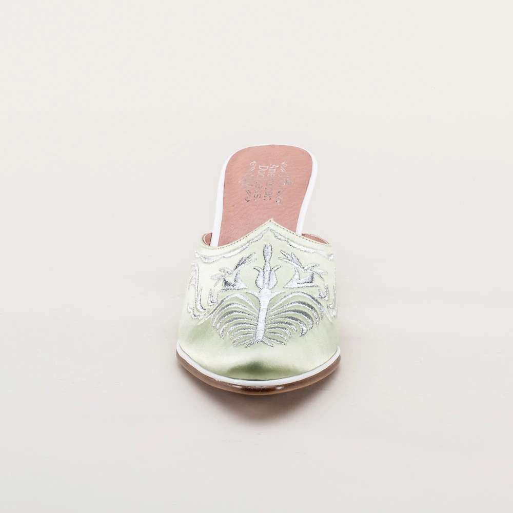 American Duchess Antoinette Women's 18th Century Mules (Green) 13 American Duchess Antoinette Women's 18th Century Mules (Green) - Image 11