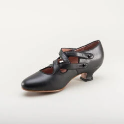 American Duchess Astoria Women's Edwardian Leather Shoes (Black) -StrideOne Store astoria edwardian shoes black 20 8