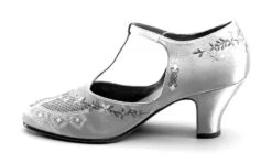 American Duchess Daisy Women's Embroidered T-Straps (Pink) -StrideOne Store bata daisy 1920s embroidered flapper shoes pink label no display