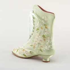American Duchess Flora Women's Embroidered Boots (Celadon Green) 25 American Duchess Flora Women's Embroidered Boots (Celadon Green) -StrideOne Store bata flora embroidered boots celadon 6
