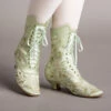 American Duchess Flora Women's Embroidered Boots (Celadon Green) -StrideOne Store bata flora embroidered boots celadon of
