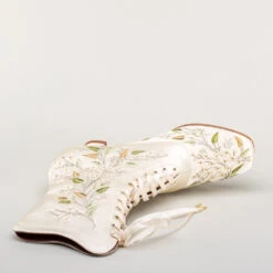 American Duchess Flora Women's Embroidered Boots (Ivory) 30 American Duchess Flora Women's Embroidered Boots (Ivory) -StrideOne Store bata flora embroidered boots ivory 11