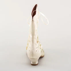 American Duchess Flora Women's Embroidered Boots (Ivory) 24 American Duchess Flora Women's Embroidered Boots (Ivory) -StrideOne Store bata flora embroidered boots ivory 5