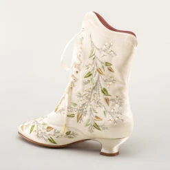 American Duchess Flora Women's Embroidered Boots (Ivory) 25 American Duchess Flora Women's Embroidered Boots (Ivory) -StrideOne Store bata flora embroidered boots ivory 6
