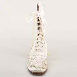 American Duchess Flora Women's Embroidered Boots (Ivory) 28 American Duchess Flora Women's Embroidered Boots (Ivory) -StrideOne Store bata flora embroidered boots ivory 9