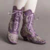 American Duchess Flora Women's Embroidered Boots (Lavender) 2 American Duchess Flora Women's Embroidered Boots (Lavender) -StrideOne Store bata flora embroidered boots lavender of