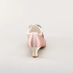 American Duchess Primrose Women's 18th Century Shoes (Pink/Ivory) -StrideOne Store bata primrose embroidered 18th century shoes pink 5