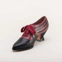 American Duchess Bernadette Women's Edwardian Oxfords Wide (Burgundy/Black) -StrideOne Store bernadette banner edwardian oxfords burgundy black w 8 fcdfb84b 4fa0 43c9 a6e7 7da98210aabf