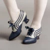 American Duchess Bernadette Women's Edwardian Oxfords (Navy/Ivory) -StrideOne Store bernadette banner edwardian oxfords navy ivory of 2