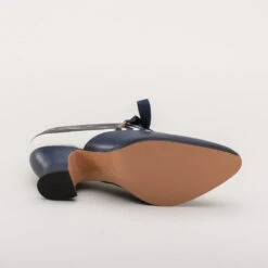 American Duchess Bernadette Women's Edwardian Oxfords (Navy/Ivory) -StrideOne Store bernadette banner edwardian oxfords navy ivory w 10