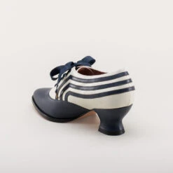 American Duchess Bernadette Women's Edwardian Oxfords (Navy/Ivory) -StrideOne Store bernadette banner edwardian oxfords navy ivory w 6