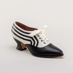 American Duchess Bernadette Women's Edwardian Oxfords (Ivory/Black) 20 American Duchess Bernadette Women's Edwardian Oxfords (Ivory/Black) -StrideOne Store bernadette edwardian oxfords ivory black c w 2