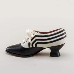 American Duchess Bernadette Women's Edwardian Oxfords (Ivory/Black) 25 American Duchess Bernadette Women's Edwardian Oxfords (Ivory/Black) -StrideOne Store bernadette edwardian oxfords ivory black c w 7