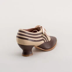 American Duchess Bernadette Women's Edwardian Oxfords (Tan/Brown) -StrideOne Store bernadette edwardian oxfords tan brown c w 4