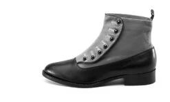American Duchess Bristol Women's Vintage Button Boots (Grey/Black) -StrideOne Store bristol fred gry tan label no display