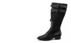 American Duchess Cambridge Women's Edwardian Bicycle Boots (Black/Black) -StrideOne Store cambridge blk label no display