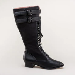 American Duchess Cambridge Women's Edwardian Bicycle Boots (Black/Black) -StrideOne Store cambridge edwardian bicycle boots black 3