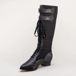 American Duchess Cambridge Women's Edwardian Bicycle Boots (Black/Black) -StrideOne Store cambridge edwardian bicycle boots black 8