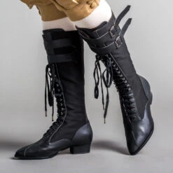 American Duchess Cambridge Women's Edwardian Bicycle Boots (Black/Black) -StrideOne Store cambridge edwardian bicycle boots black of 2