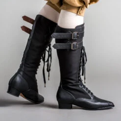 American Duchess Cambridge Women's Edwardian Bicycle Boots (Black/Black) -StrideOne Store cambridge edwardian bicycle boots black of 3