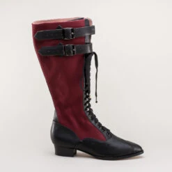American Duchess Cambridge Women's Edwardian Bicycle Boots (Burgundy/Black) 21 American Duchess Cambridge Women's Edwardian Bicycle Boots (Burgundy/Black) -StrideOne Store cambridge edwardian bicycle boots burgundy black 4