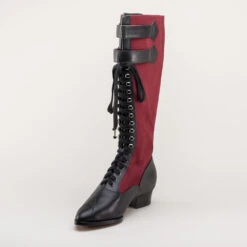 American Duchess Cambridge Women's Edwardian Bicycle Boots (Burgundy/Black) 26 American Duchess Cambridge Women's Edwardian Bicycle Boots (Burgundy/Black) -StrideOne Store cambridge edwardian bicycle boots burgundy black 9